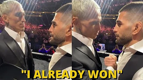 Here's what Ilia Topuria & Charles Oliveira said during their face-off (Full Translation)