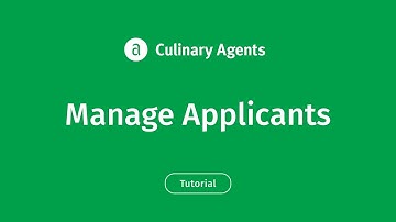 Manage Applicants on CulinaryAgents.com [How-to]