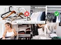 Aesthetic Closet Organization! Organizing &amp; decluttering my boyfriends wardrobe. Amazon organization