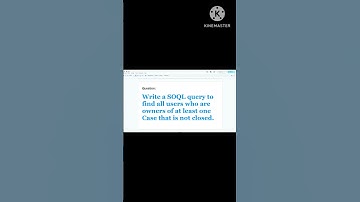 Scenario 17 #soql #sql #salesforce #interview #java #javascript #latest #question #latest #mysql
