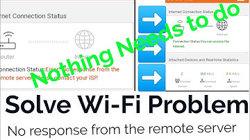 How to solve no response from the remote server problem#wi_fi