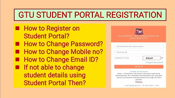 How to Register on GTU Student Portal? || જીટીયુએ વિદ્યાર્થી પોર્ટલમાં રજીસ્ટ્રેશન કેવી રીતે કરવું?