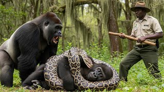 Man Finds Giant Python Attacking Baby Gorilla, The Alpha’s Next Move Was Terrifying Wealth