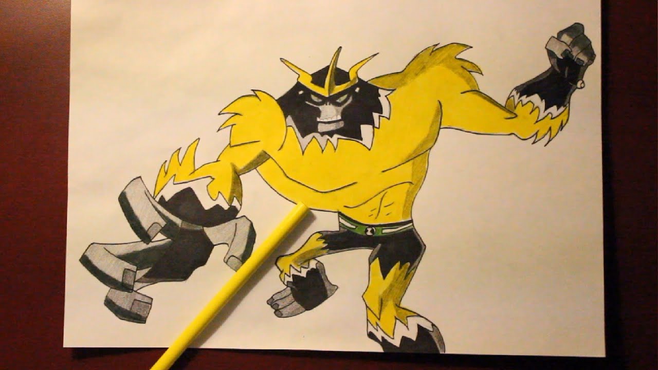 How To Draw Shocksquatch From Ben 10 Omniverse|Step By Step Easy - YouTube