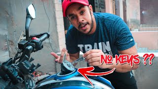 Opening my Bike's fuel tank without keys !! Apache RTR 200