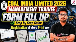 Coal India Recruitment 2026 Form Fill Up | CIL MT Form Fill Up 2026 | CIL MT Apply Online| Mohit Sir screenshot 4