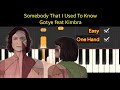 Somebody That I Used To Know - Gotye feat. Kimbra - piano tutorial easy one hand