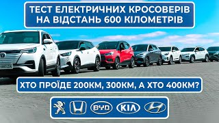 Тест електромобілів | Hyundai Kona | KIA Niro | Honda MNV | BYD Yuan Plus та 360 | Peugeot e-2008 |