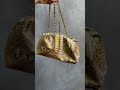Pouch bag in gold. Genuine python skin. Shop online via link in bio #bag #bags #goldbag #clutch