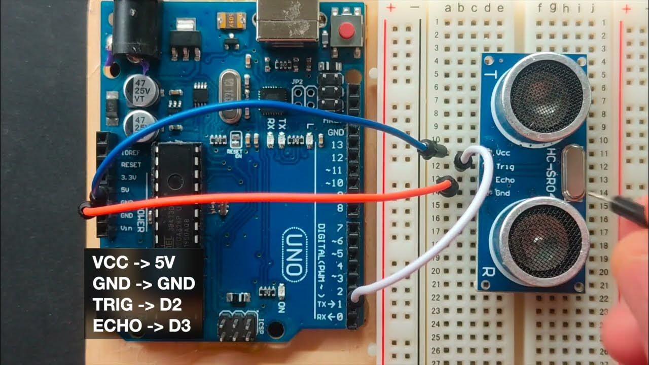 How to Connect Ultrasonic Distance Sensor HC SR04 to Arduino | Arduino ...