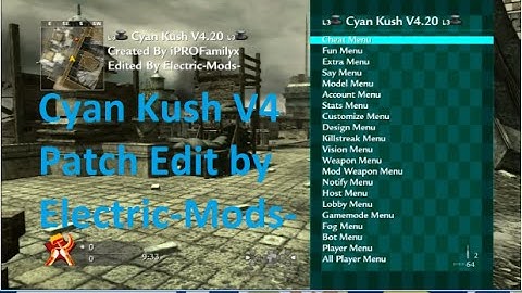 world at war best mod menu ever cyan kush v4 [BACKUP/BLUS/BLES/NO JB]
