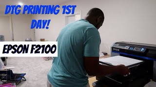 Printing a Shirt On The EPSON F2100 Direct to Garment Printer! First Day Using EPSON DTG! screenshot 5