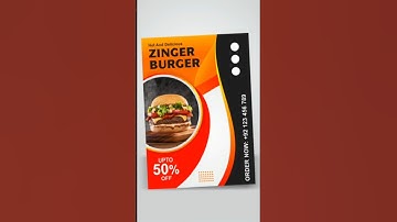 How to Make Zinger Burger Flyer Template Design CorelDRAW Tutorial Shorts