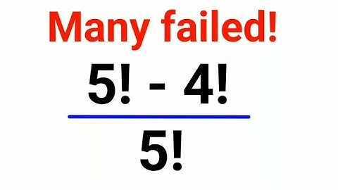 5! - 4! / 5! Many failed to do it orally!#maths #mathematics #factorial