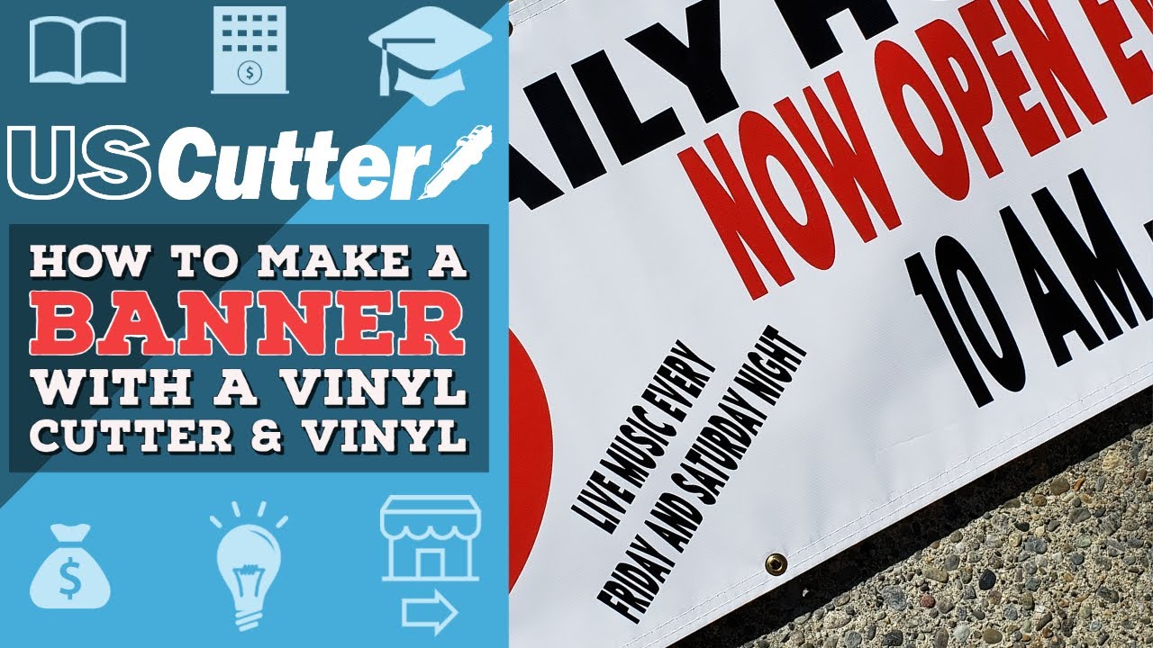 How To Make A Banner With A Vinyl Cutter Vinyl Youtube