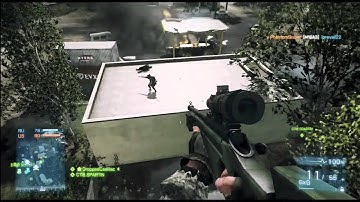 BF3 - SICK No Scope Hitmarker While Parachuting!!