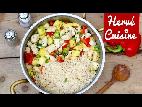 recette-rapide-poulet-ananas-en-10-min-#healthy-#express