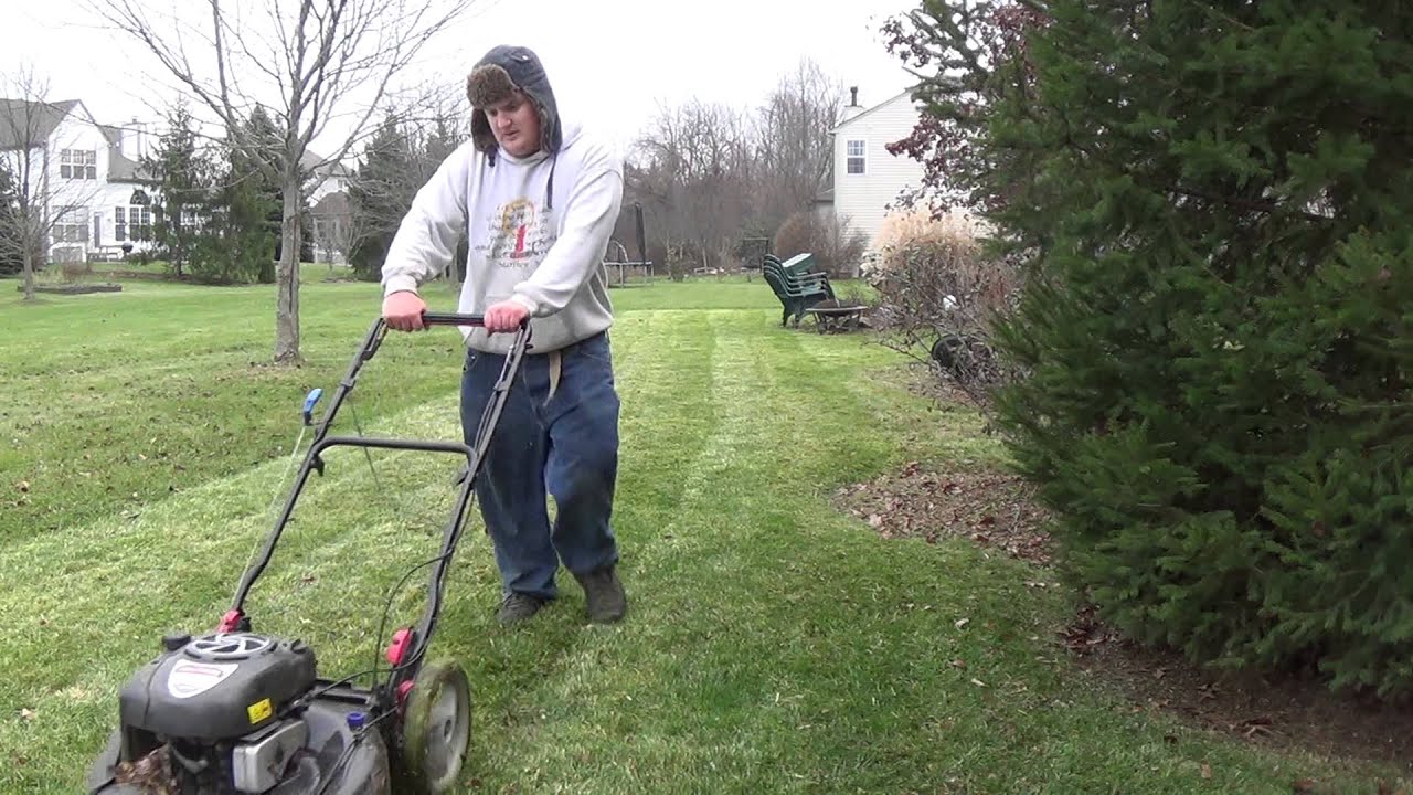 November Lawn Cutting Video #6 (Camera #2) - YouTube