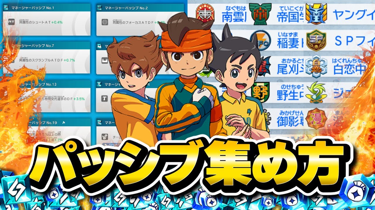 パッシブ116種と、効率の良い対戦相手を完全解説🔥【イナズマイレブン】