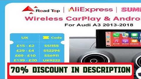A must-have product! Android Auto Wireless CarPlay for Audi A3 8v Q2 8P 2013-2018, with Mirror Lin
