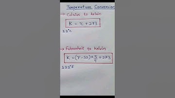 Temperature Conversion || Celsius to kelvin || Fahrenheit to kelvin