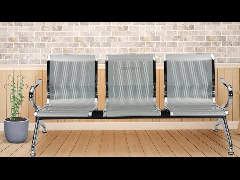 GARDEN DECO | 3 (Three) SEATER WAITING AREA CHAIR | STAINLESS STEEL | FOR HOSPITAL & AIRPORT