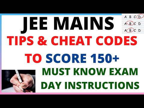 JEE MAINS LAST MINUTE TIPS & CHEAT CODE || SCORE 150+ IN JEE MAINS || MUST KNOW EXAM DAY INSTRUCTION