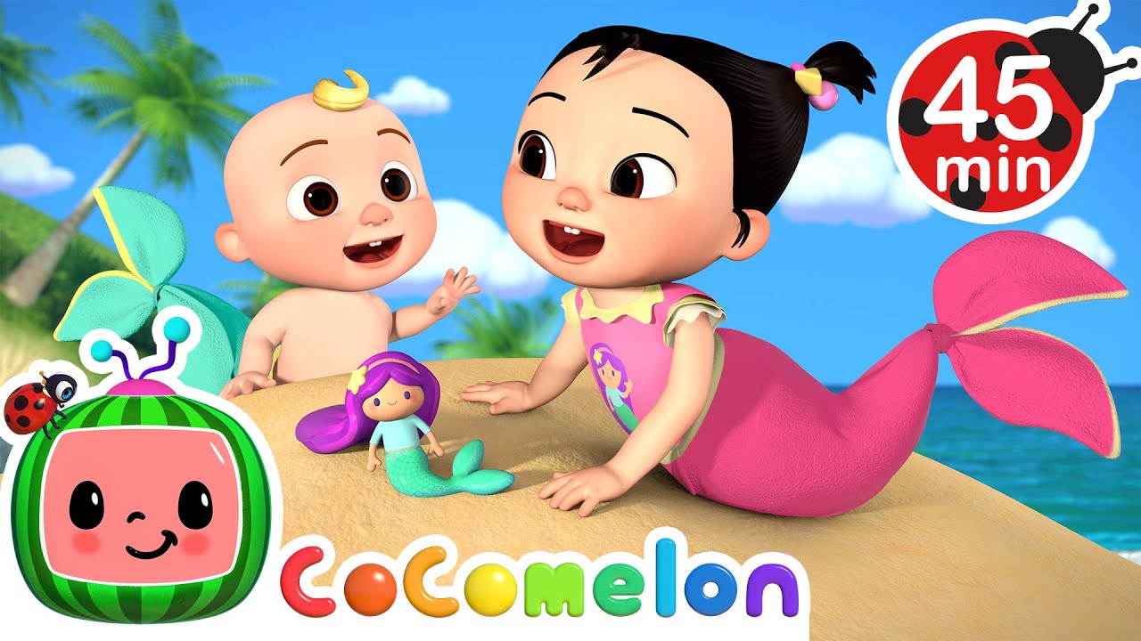 ⁣Mermaid at the Beach Song + Baby Shark + MORE CoComelon Nursery Rhymes & Kids Songs