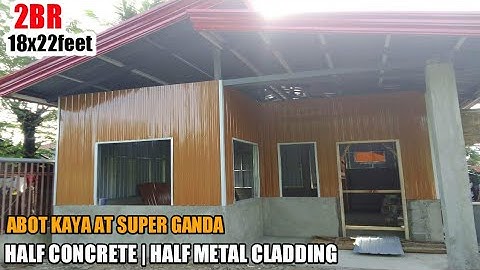 Low Cost Half Cladding House Design Idea | Cement & Steel Materials