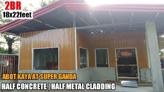 Low Cost Half Cladding House Design Idea | Cement & Steel Materials