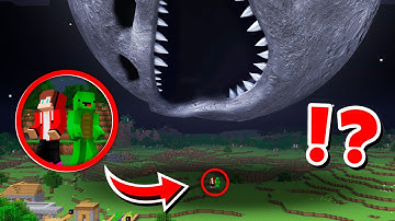 JJ and Mikey vs HUGE The MOON Wakes UP! COSMIC HORROR CHALLENGE in Minecraft - Maizen