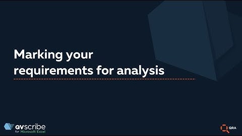 QVscribe for Excel: Marking your Requirements