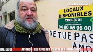 Avignon : des affiches  contre les féminicides