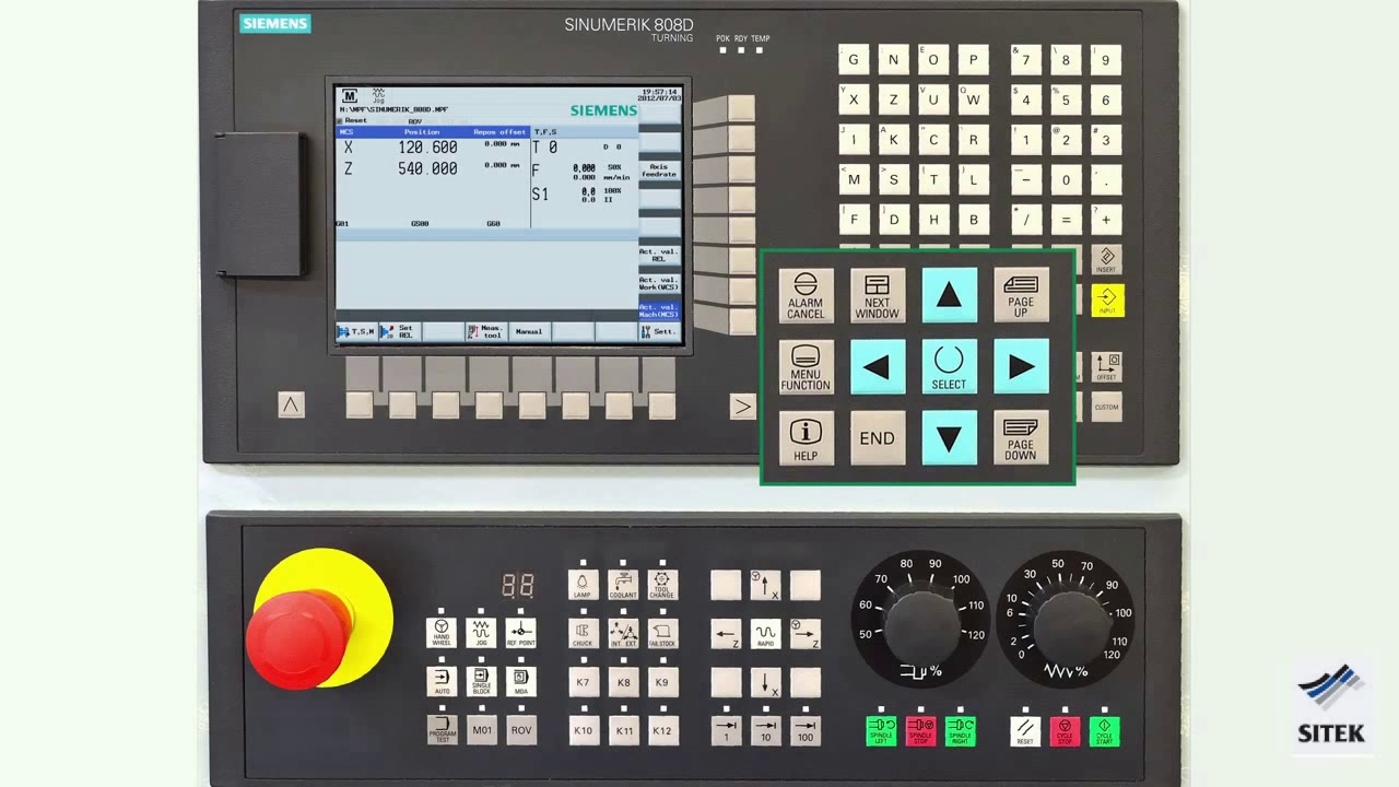 New Включение станка с ЧПУ Sinumerik 808D Advanced