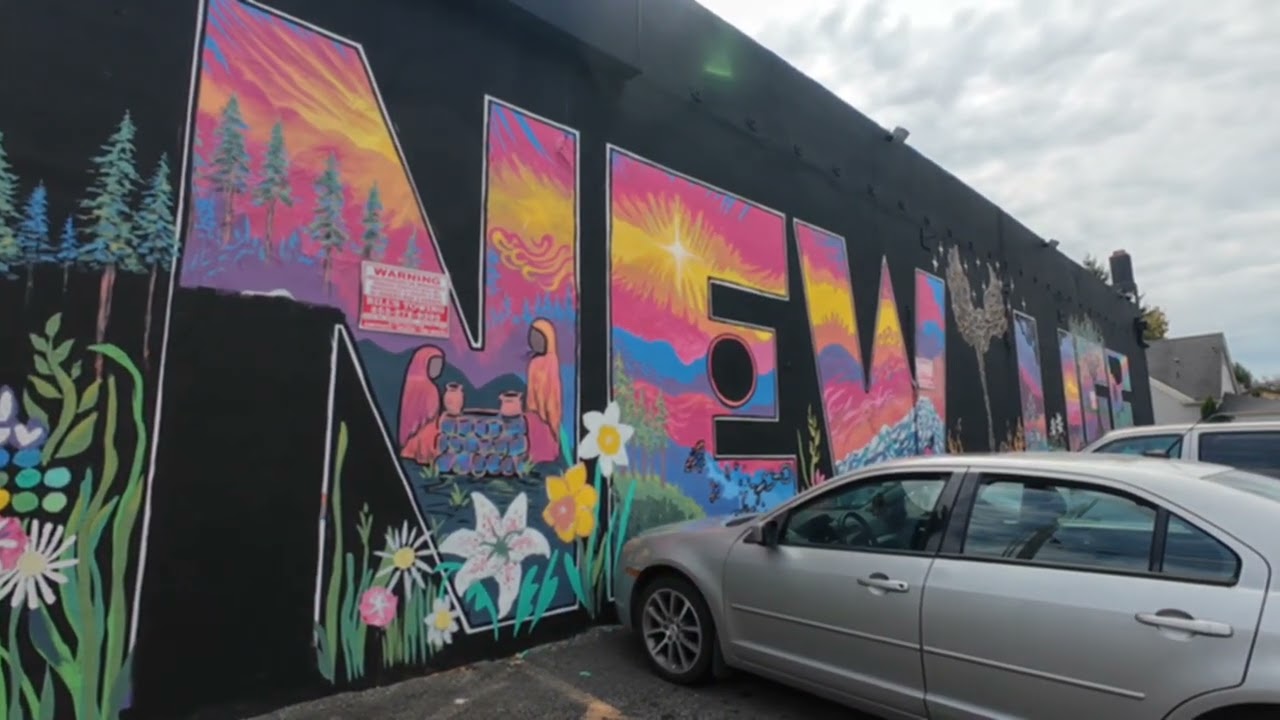 4K 6th Ave Walking Tour, Tacoma, WA Aug 28, 2025. Graffiti and Murals. 