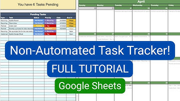 Build your own Non-Automated Task Tracker in Google Sheets!