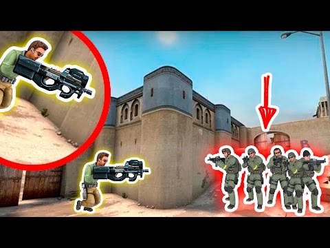 1 БОТ С P90 ПРОТИВ 5 БОТОВ С ПИСТОЛЕТАМИ В КС ГО | 1 bot vs 5 bots epic battle in cs go