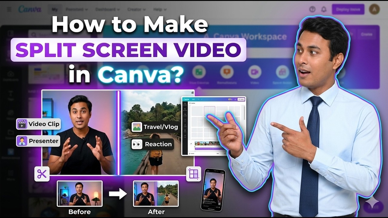 How to Make Split Screen Video in Canva? - YouTube