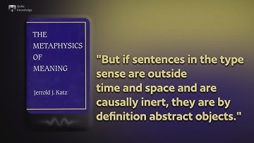 The Metaphysics of Meaning by Jerrold J  Katz (Audio Podcast)