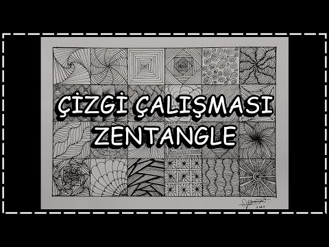 ÇİZGİ ÇALIŞMASI - ZENTANGLE - DOODLE  ( UZAKTAN EĞİTİM GÖRSEL SANATLAR DERSİ )