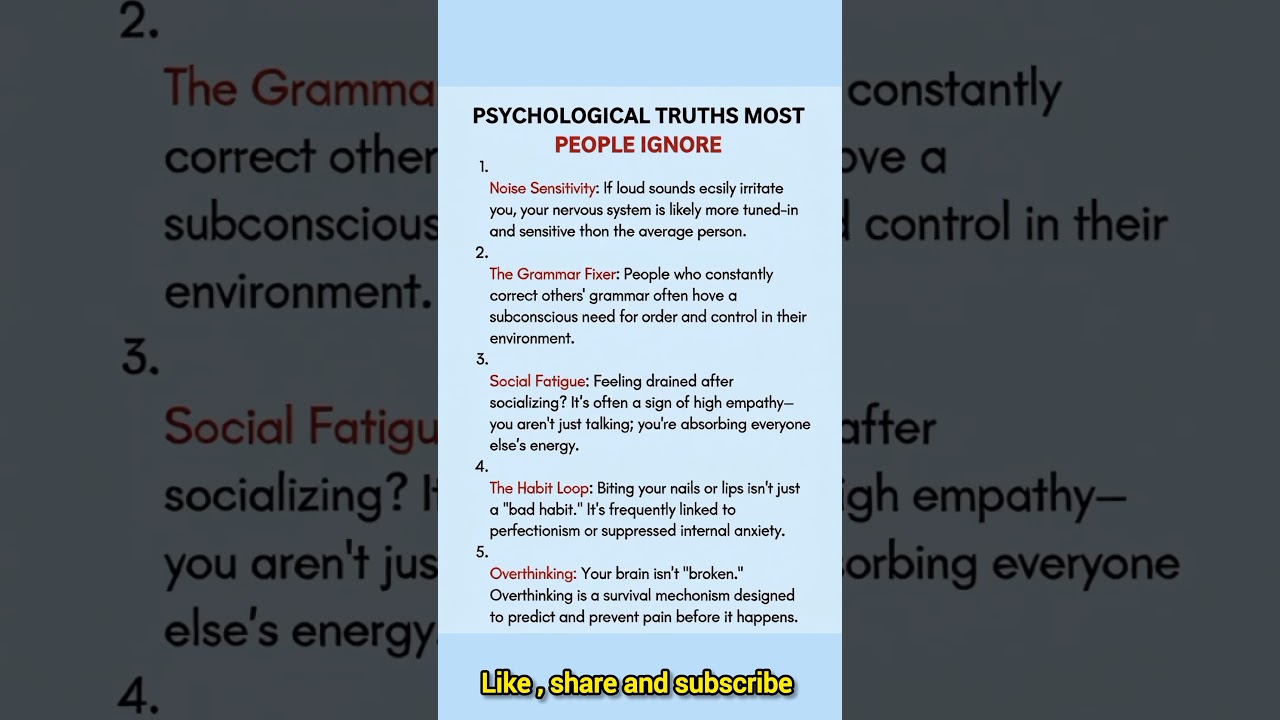 Psychology truths most people ignore 