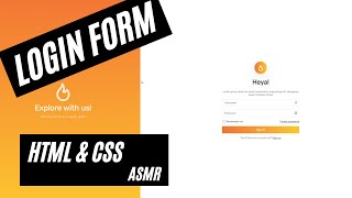 ASMR Programming - Login Form #1 - HTML & CSS (No talking)