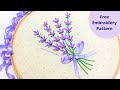 Easy lavender embroidery hoop art  super creative hoop art embroidery tutorial  hand embroidery