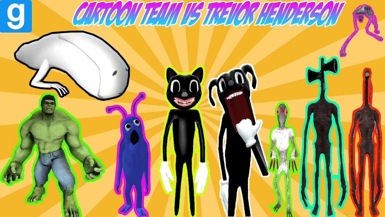 CARTOON TEAM [cartoon dog p1-p2, cartoon cat] FIGHTS TREVOR HENDERSON