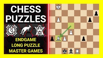Chess Puzzles to Practice. Themes: Endgame, Long puzzle, Master games. Learn Chess