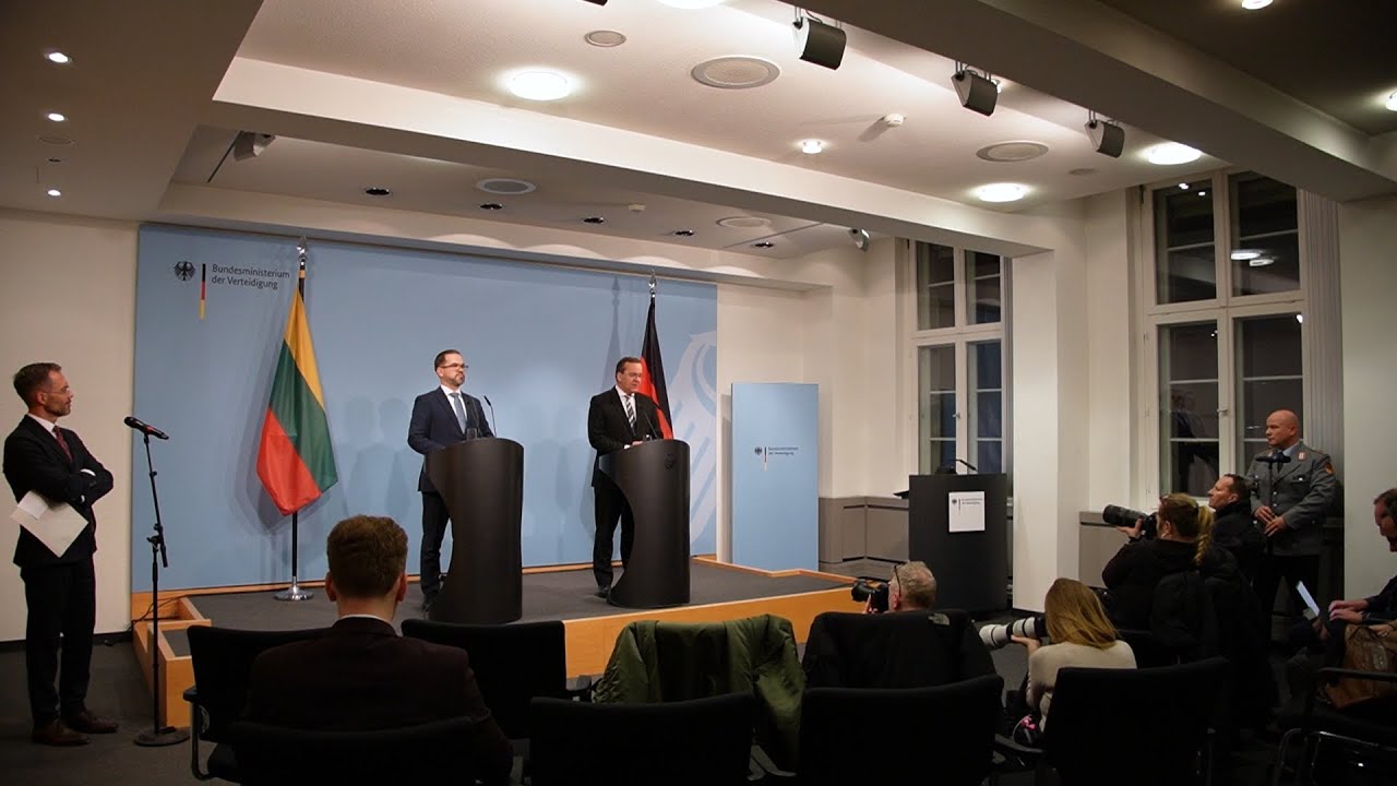 Pressekonferenz Pistorius + Kaunas