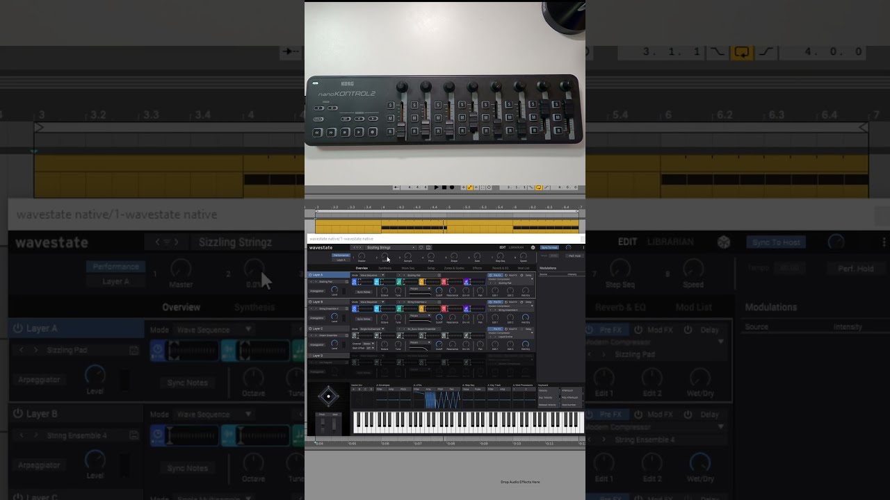 Using the KORG nanoKONTROL2 in MIDI CC mode to creatively