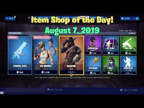 August 7th Fortnite Shop Fortnite Item Shop Of The Day August 7 2019 Youtube