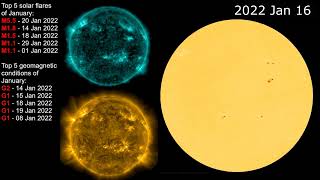 Monthly Solar Activity #1 | January 2022 | Timelapse