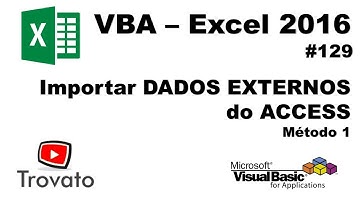 #129 - Excel VBA - Inserir dados do ACCESS na planilha - Método 1 - Dados Externos
